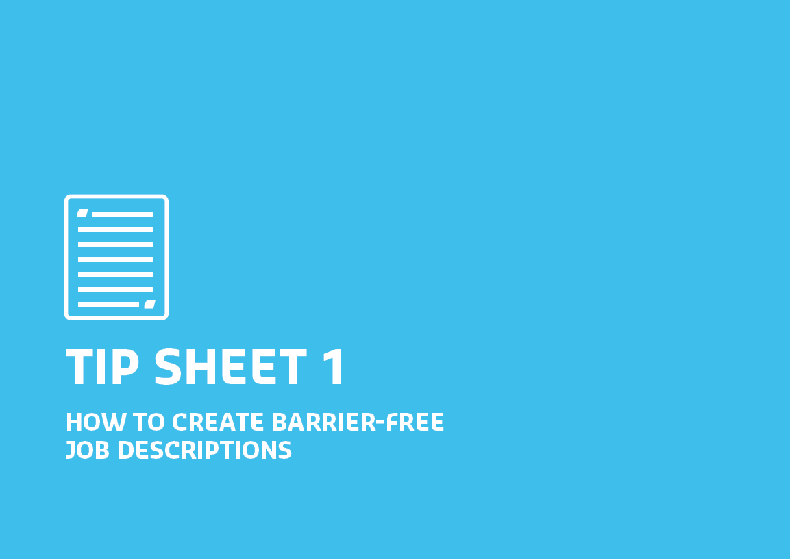 Create Barrier Free Job Descriptions - Tools and Resources